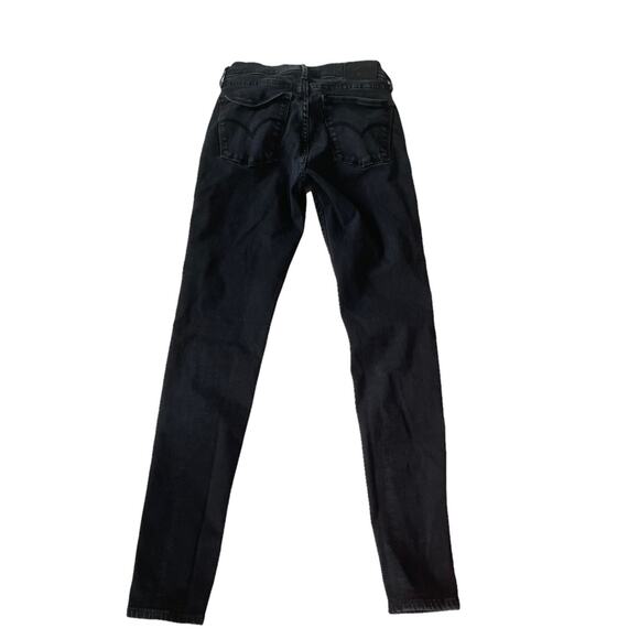 Levi's 710 Super Skinny Jeans Legging Distressed Black Gray 26 EUC - Picture 7 of 11